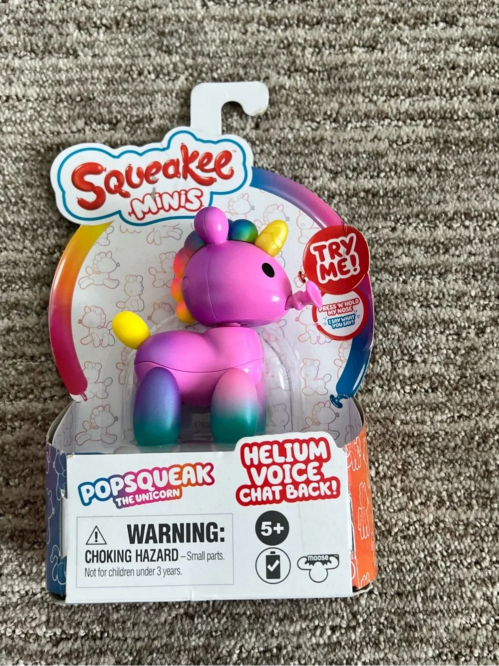 NWT Squeakee Minis Popsqueak Unicorn Toy